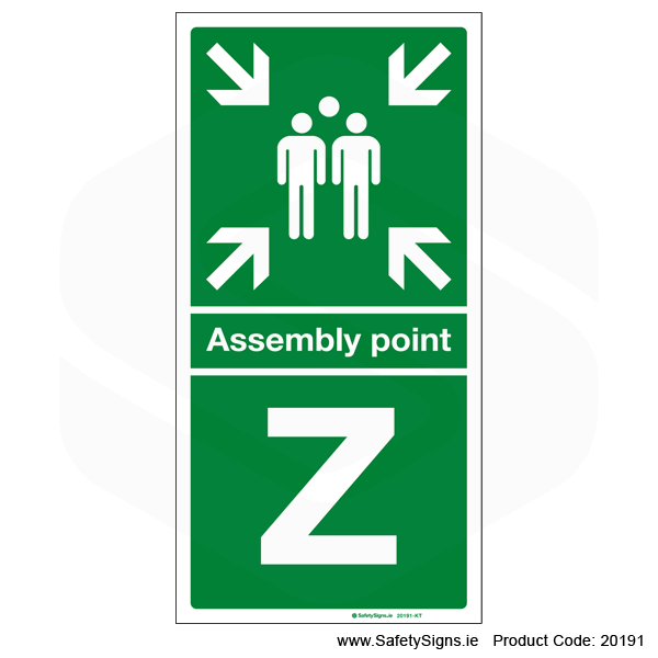 Fire Assembly Point SG304 - Letters U to Z