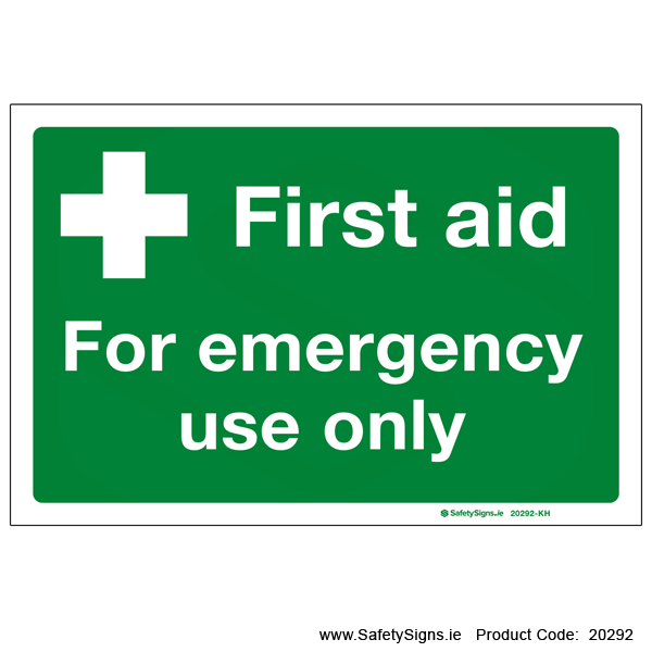 First Aid for Emergency Use Only - 20292