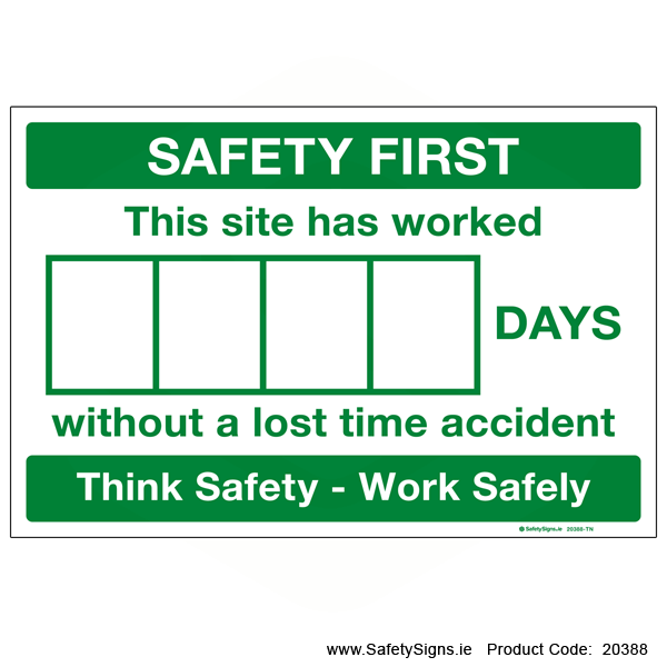 Number of Days Since Last Accident (Site) - 20388