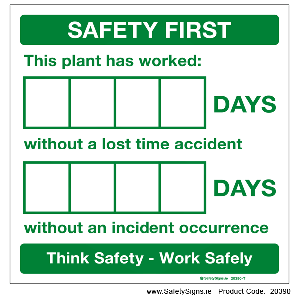 Number of Days Since Last Accident (Factory) - 20390