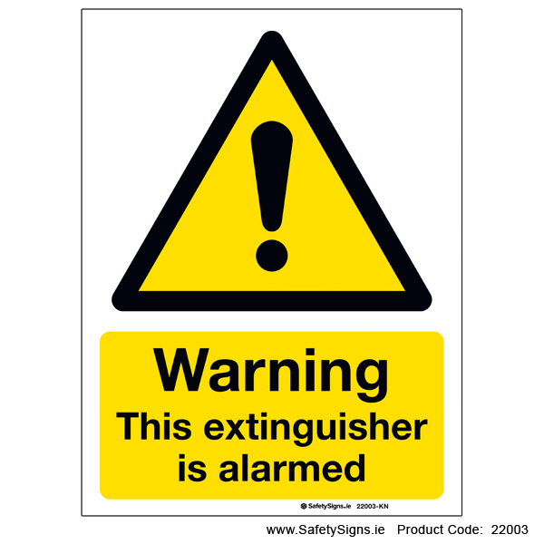 This Extinguisher is Alarmed - 22003