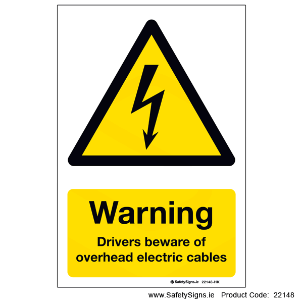 Drivers Beware of Overhead Cables - 22148