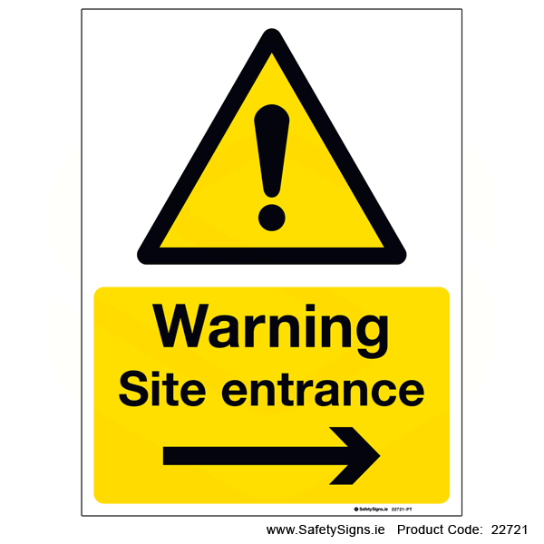 Site Entrance - Right Arrow - 22721
