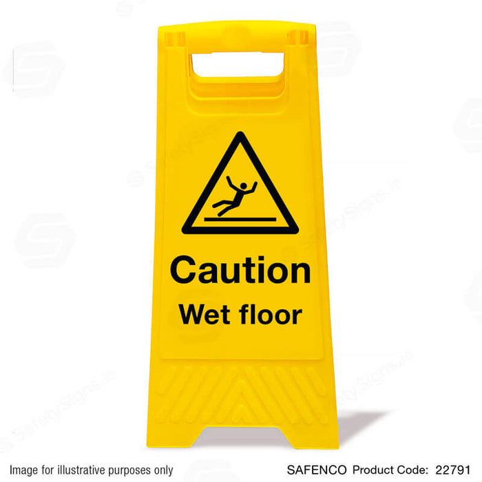 Caution wet floor sign stand