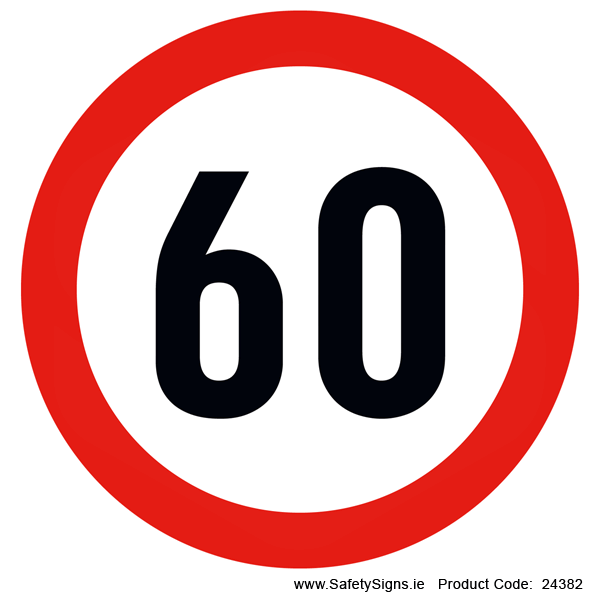 Vehicle Speed Limitation - 60kmh (Circular)- 24382