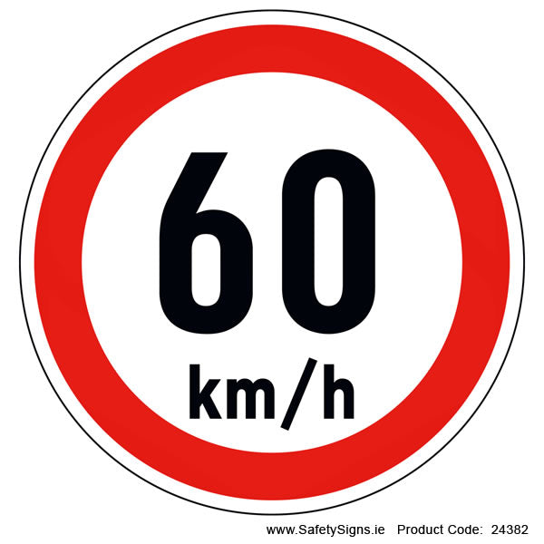 Vehicle Speed Limitation - 60kmh (Circular)- 24382
