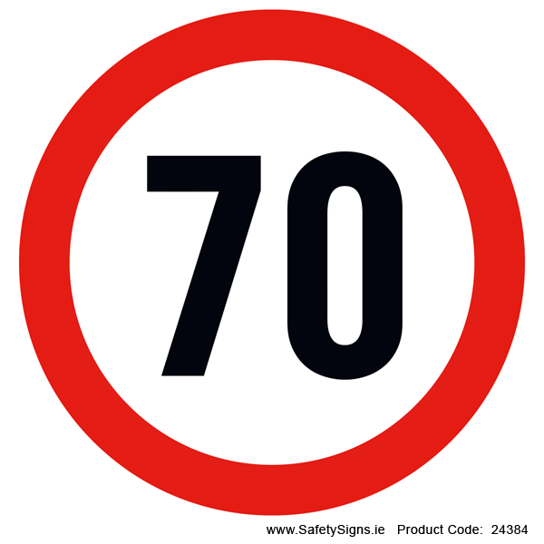 Vehicle Speed Limitation - 70kmh (Circular)- 24384