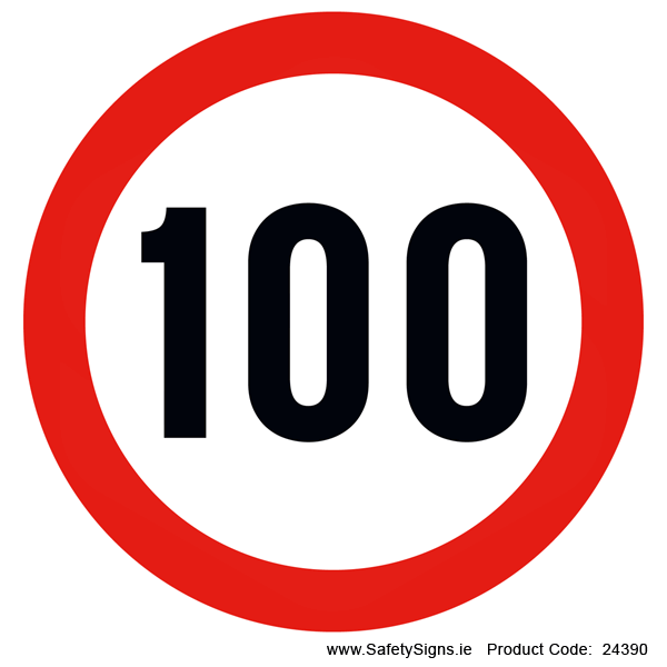 Vehicle Speed Limitation - 100kmh (Circular)- 24390