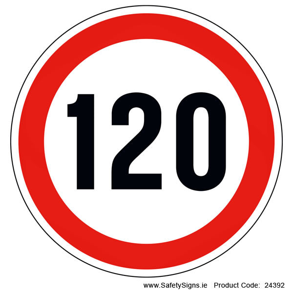 Vehicle Speed Limitation - 120kmh (Circular)- 24392