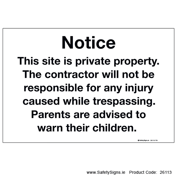 Private Property - 26113