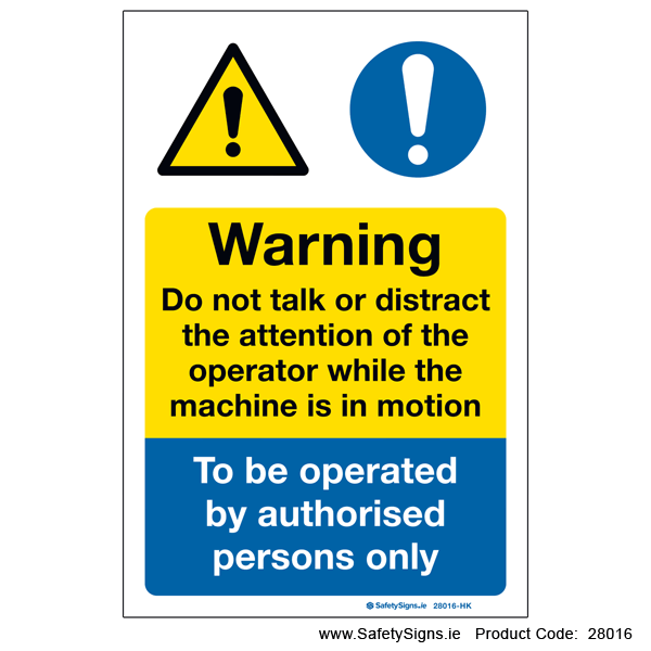 Do not Distract Operator - 28016