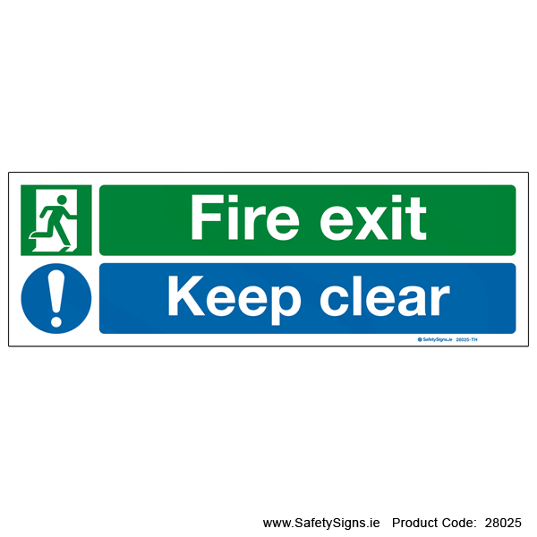 Fire Exit Keep Clear - 28025