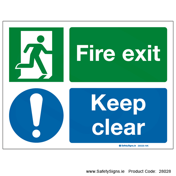 Fire Exit Keep Clear - 28028