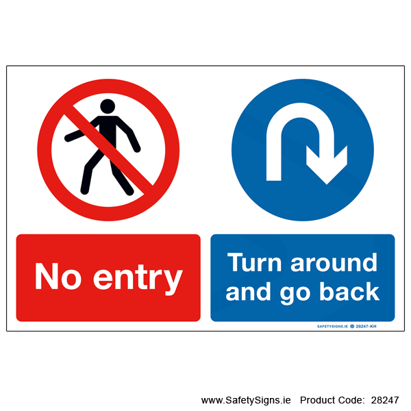 No Entry - Turn Around - 28247