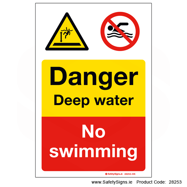 Deep Water No Swimming - 28253