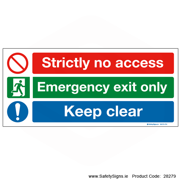 No Access - Emergency Exit Only - 28279
