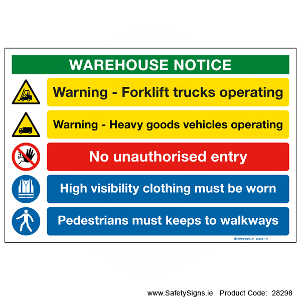 Warehouse Notice - 28298