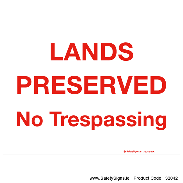 Lands Preserved - 32042
