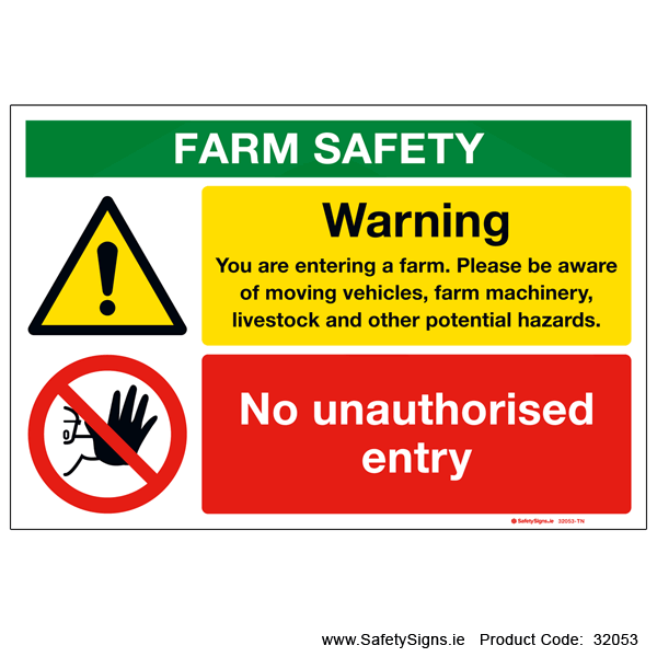 Farm Safety - No Entry - 32053