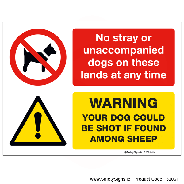 Dogs could be Shot - Sheep Protection - 32061