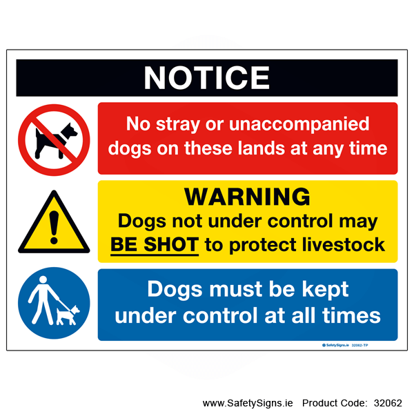 Stray Dogs may be Shot - Livestock Protection - 32062