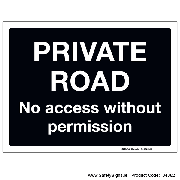 Private Road - 34082