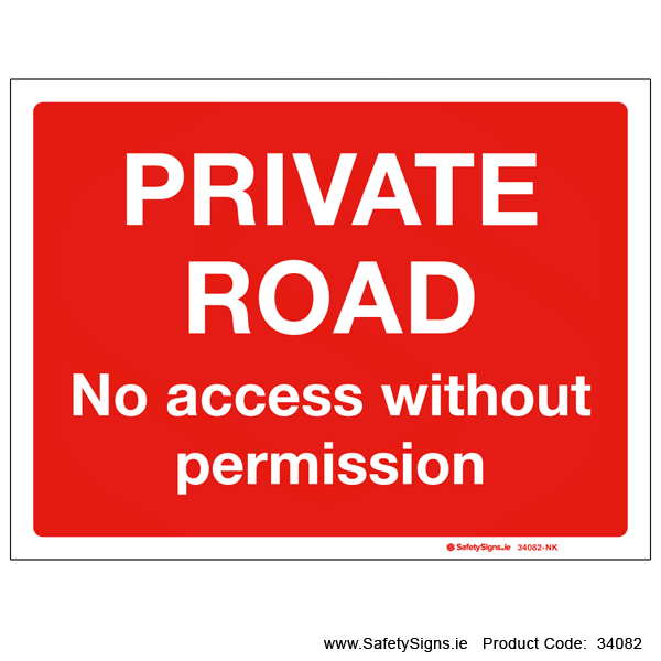 Private Road - 34082