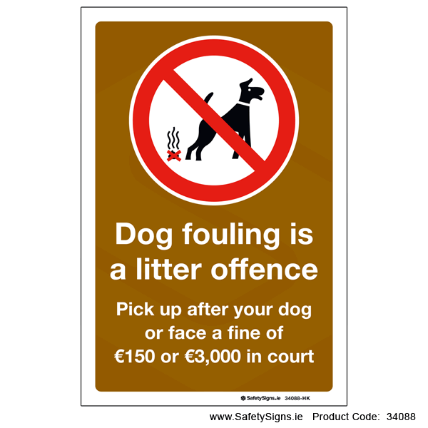 No Dog Fouling - 34088
