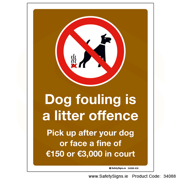 No Dog Fouling - 34088