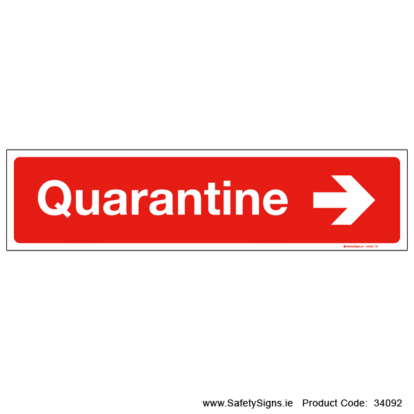 Quarantine - Right Arrow - 34092