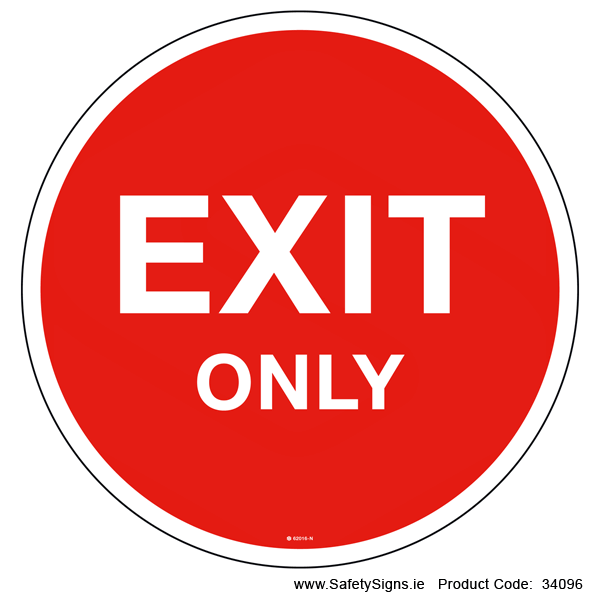 Exit Only (Circular) - 34096