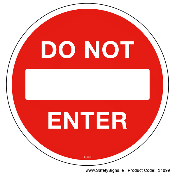 Do Not Enter (Circular) - 34099