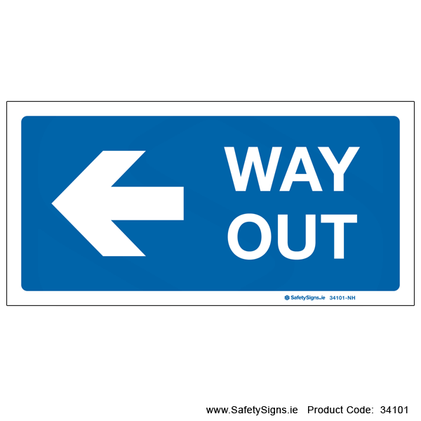 Way Out - Arrow Left - 34101