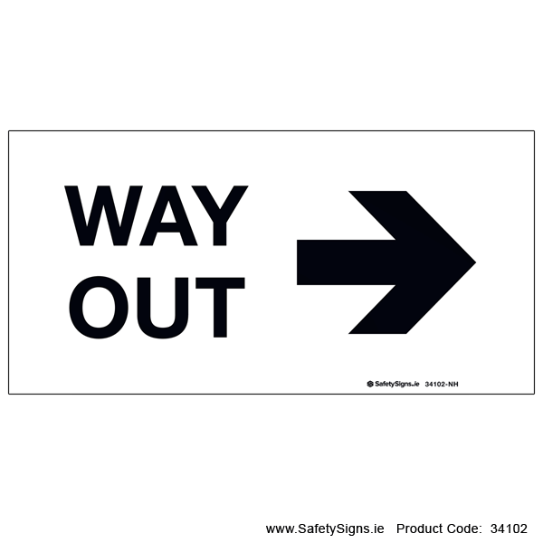 Way Out - Arrow Right - 34102