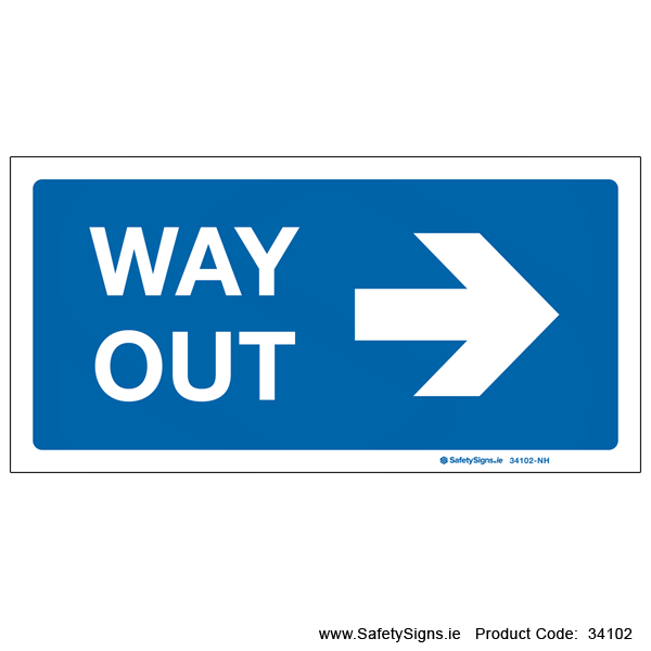 Way Out - Arrow Right - 34102