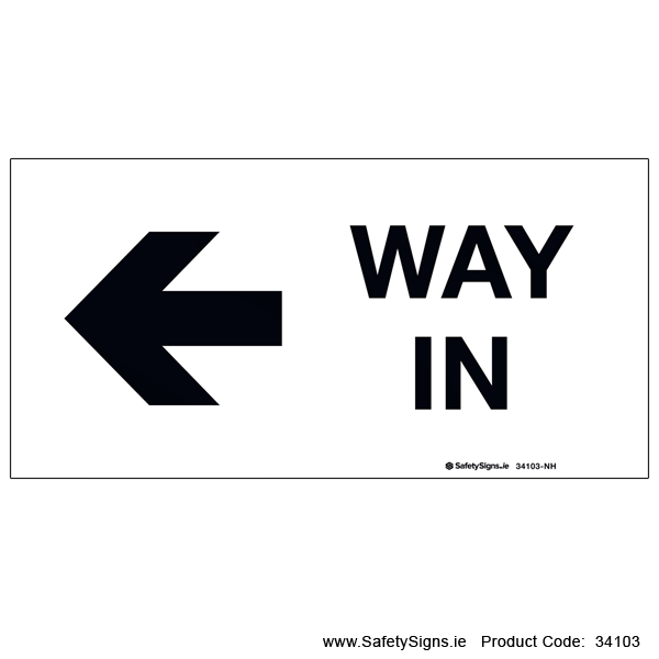 Way In - Arrow Left - 34103