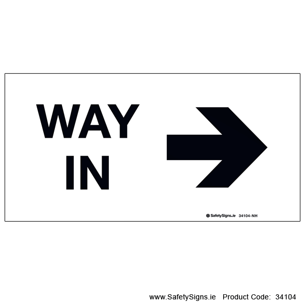 Way In - Arrow Right - 34104