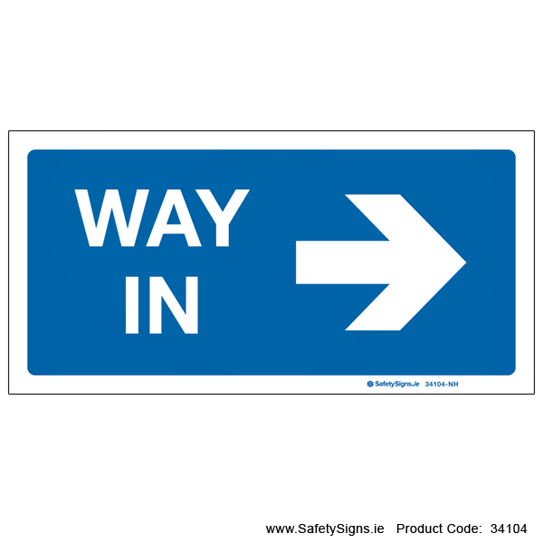 Way In - Arrow Right - 34104