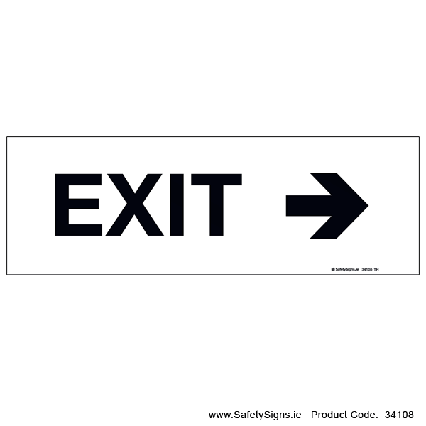 Exit - Arrow Right - 34108