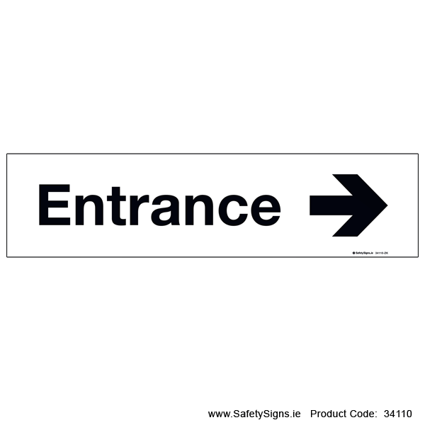 Entrance - Arrow Right - 34110