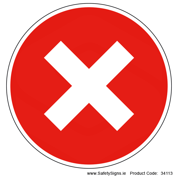 Disapproved - X Mark (Circular) - 34113