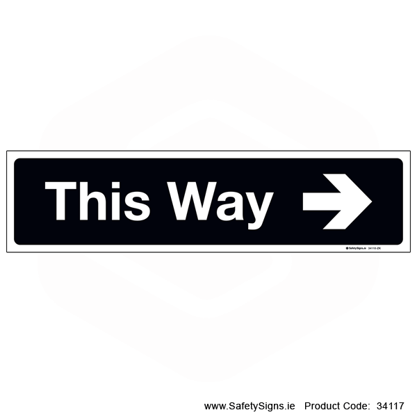 This Way - Arrow Right - 34117