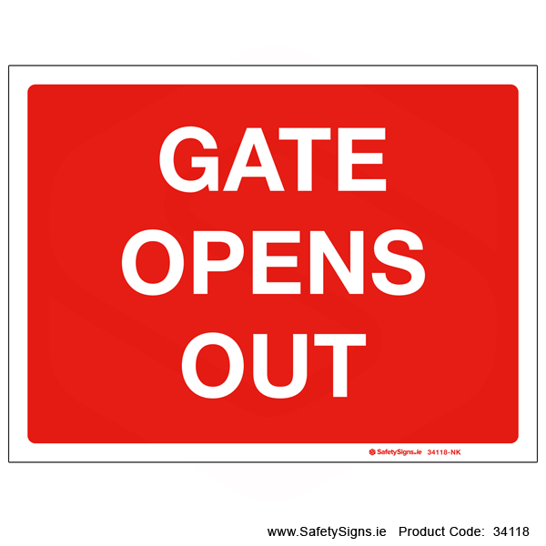 Gate Opens Out - 34118