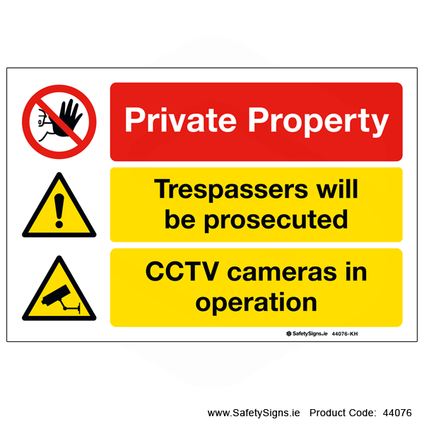 Private Property - No Trespassing - 44076