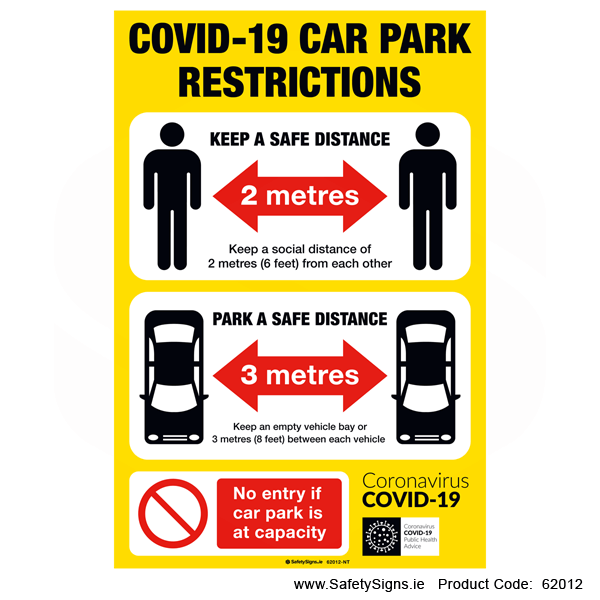 Car Park Restrictions Covid 19 - 62012