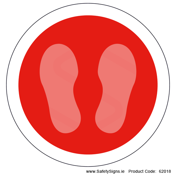 Stand Here - FloorSign (Circular) - 62018