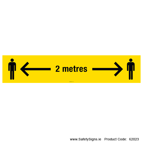 Social Distance 2 Metres - FloorSign - 62023