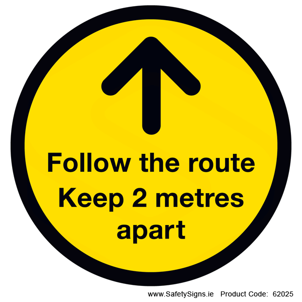 Follow the Route - FloorSign (Circular) - 62025