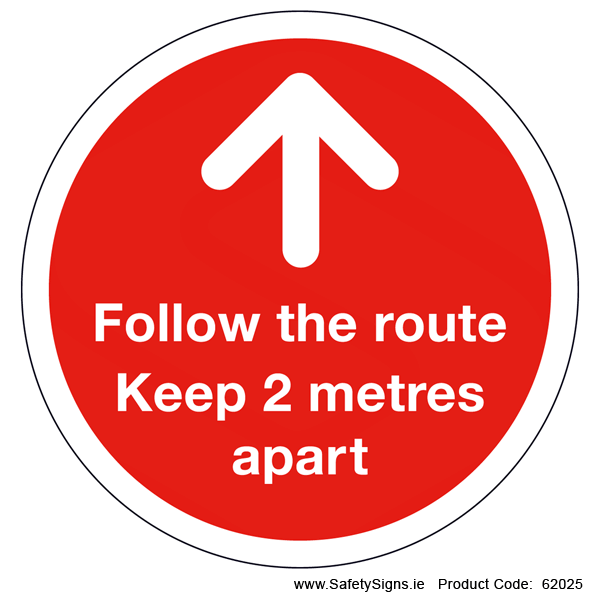 Follow the Route - FloorSign (Circular) - 62025