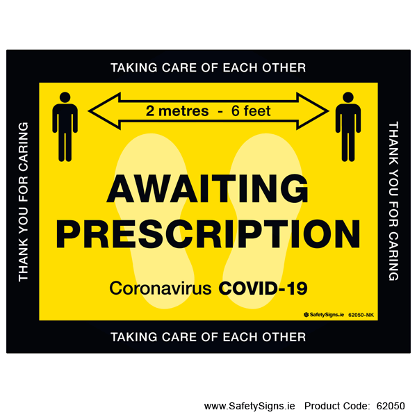 Awaiting Prescription - FloorSign - 62050
